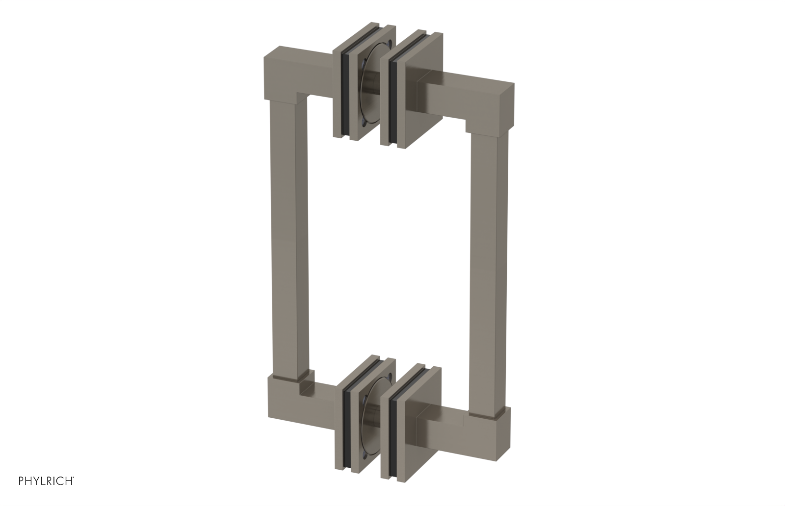 JOLIE - 8" Double Sided Shower Pull with "Black" Accents 222S-93-08