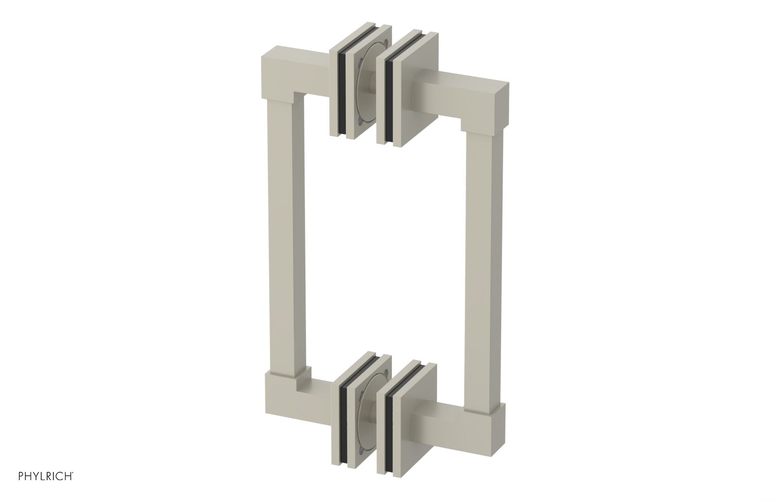 JOLIE - 8" Double Sided Shower Pull with "Black" Accents 222S-93-08