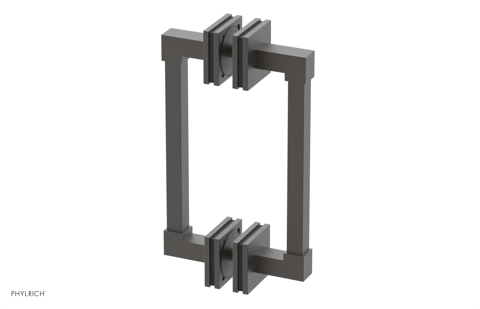 JOLIE - 8" Double Sided Shower Pull with "Black" Accents 222S-93-08