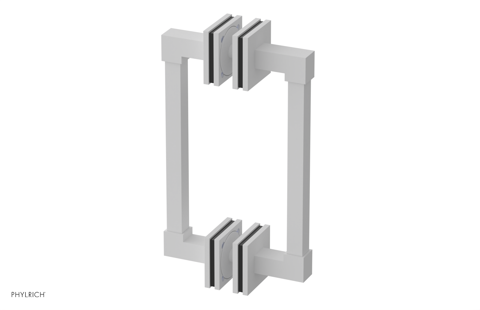 JOLIE - 8" Double Sided Shower Pull with "Black" Accents 222S-93-08