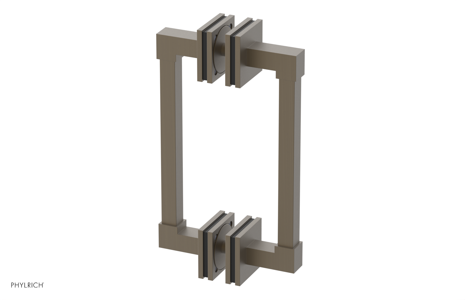 JOLIE - 8" Double Sided Shower Pull with "Black" Accents 222S-93-08