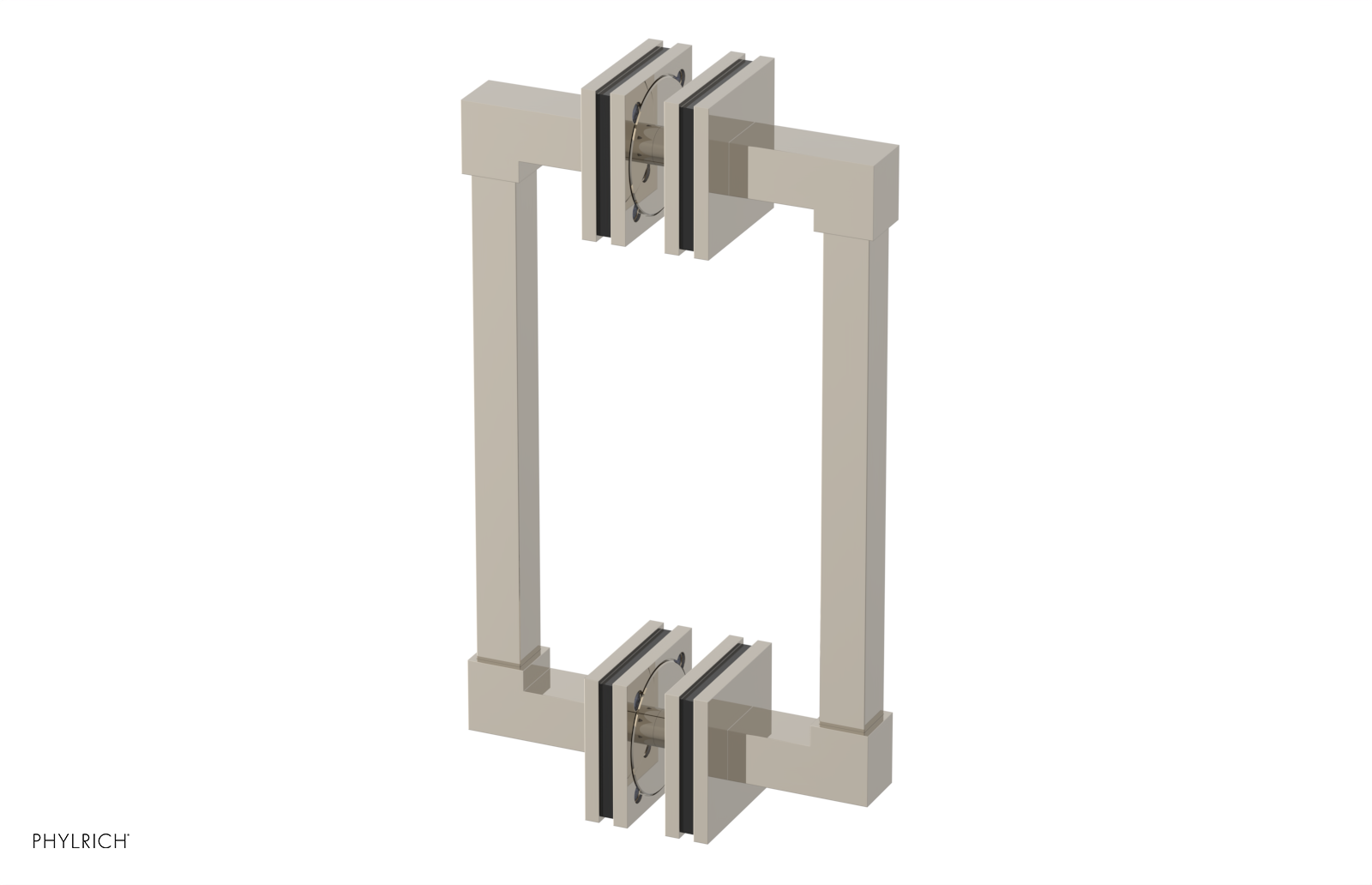 JOLIE - 8" Double Sided Shower Pull with "Black" Accents 222S-93-08