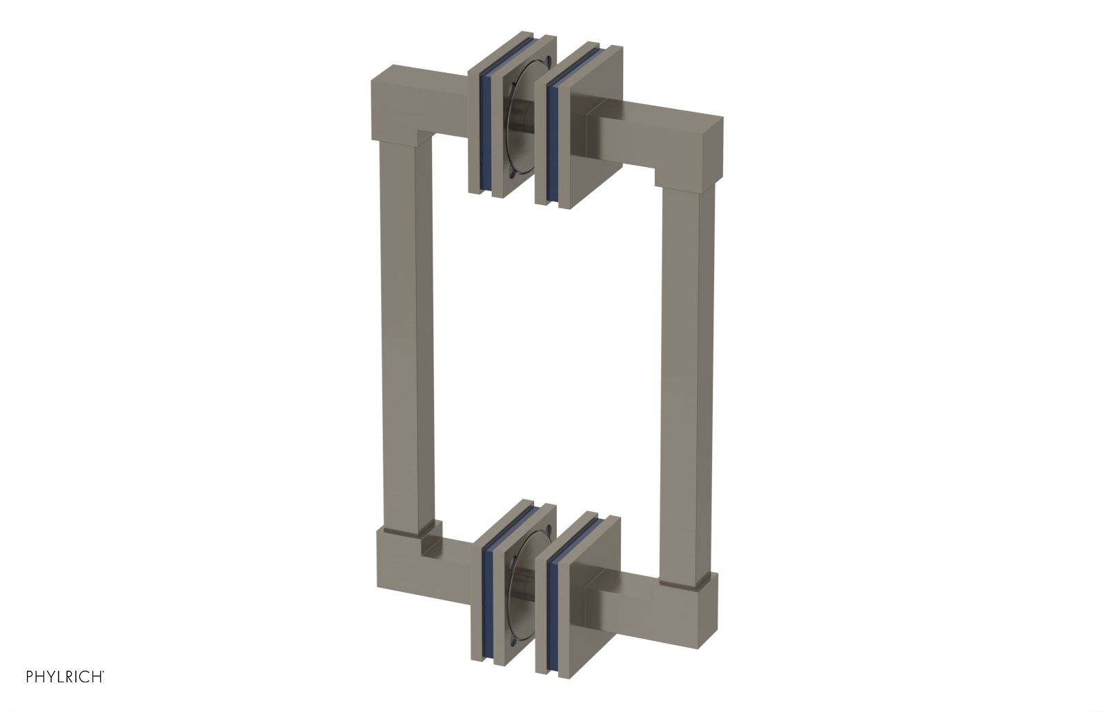 JOLIE - 8" Double Sided Shower Pull with "Navy Blue" Accents 222S-93-08