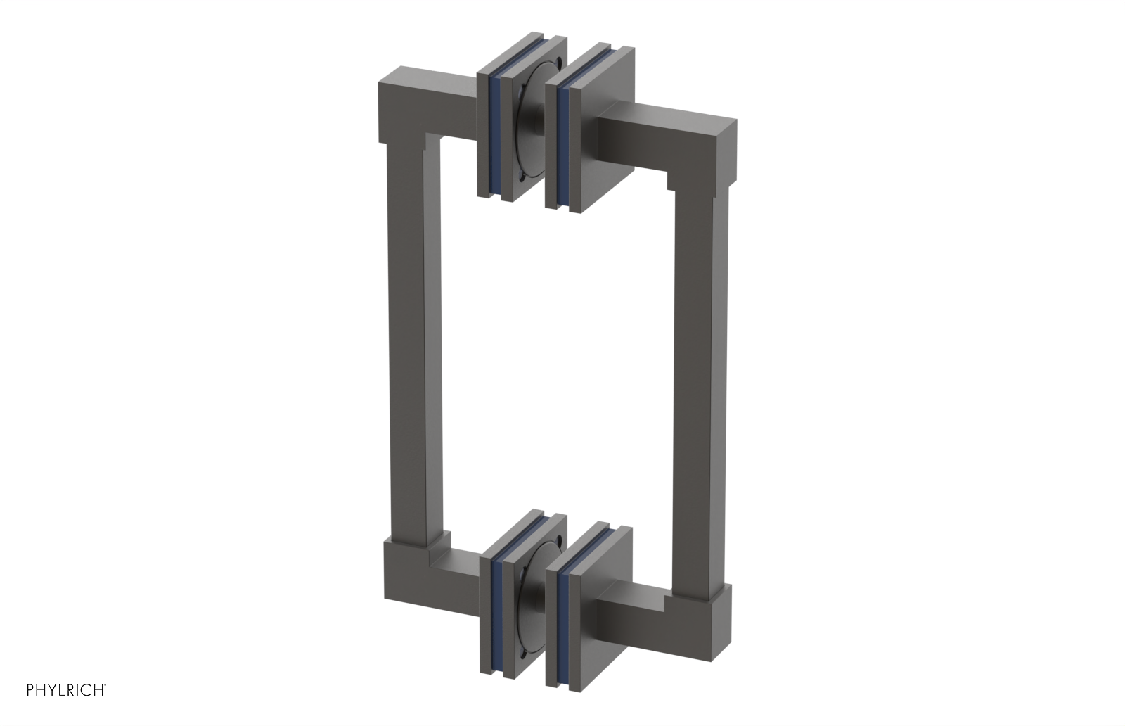 JOLIE - 8" Double Sided Shower Pull with "Navy Blue" Accents 222S-93-08