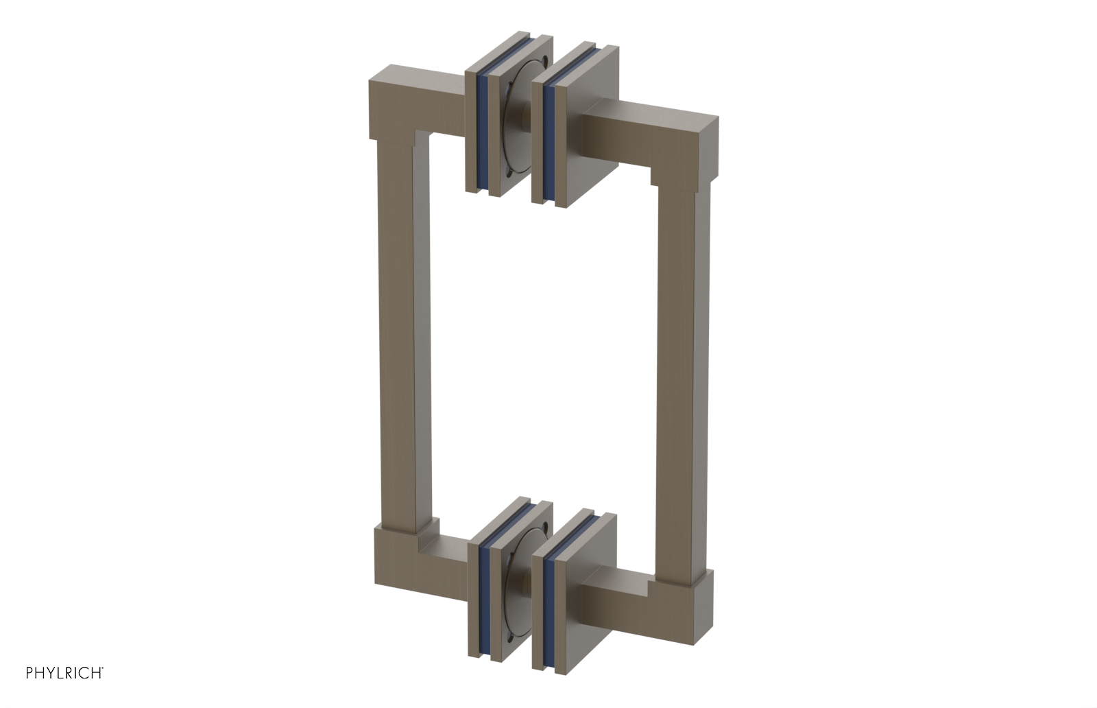 JOLIE - 8" Double Sided Shower Pull with "Navy Blue" Accents 222S-93-08