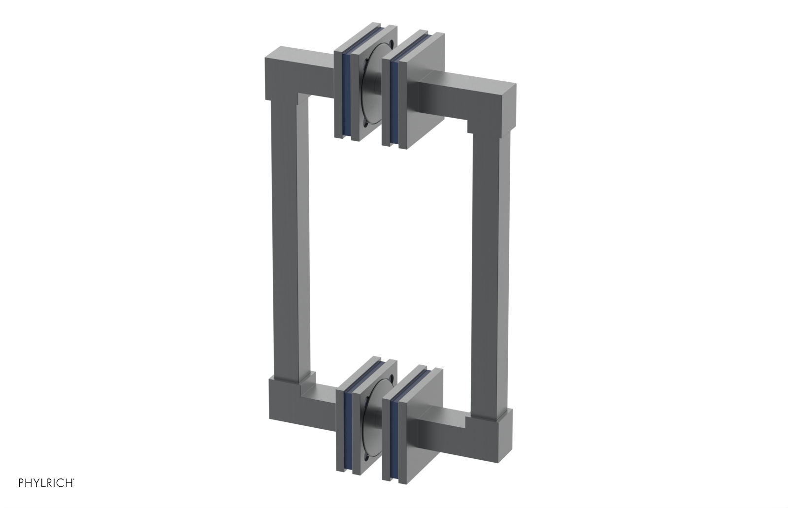 JOLIE - 8" Double Sided Shower Pull with "Navy Blue" Accents 222S-93-08