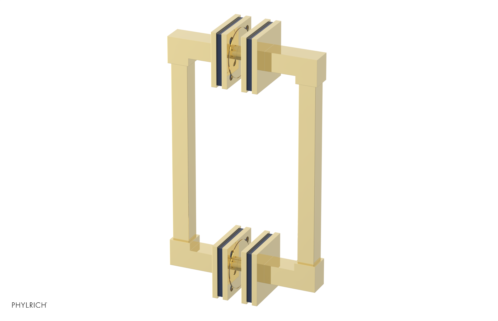 JOLIE - 8" Double Sided Shower Pull with "Navy Blue" Accents 222S-93-08