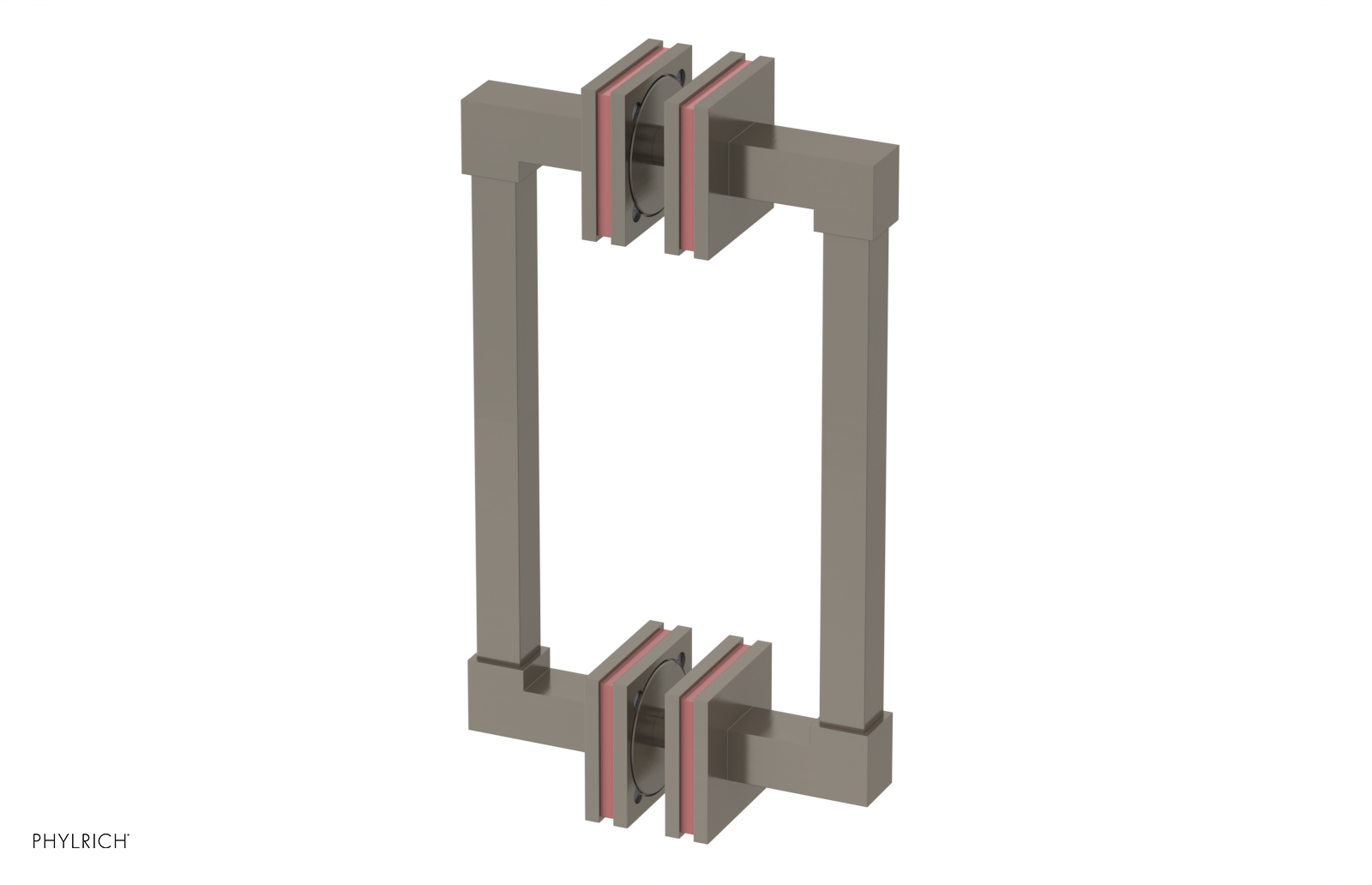 JOLIE - 8" Double Sided Shower Pull with "Pink" Accents 222S-93-08