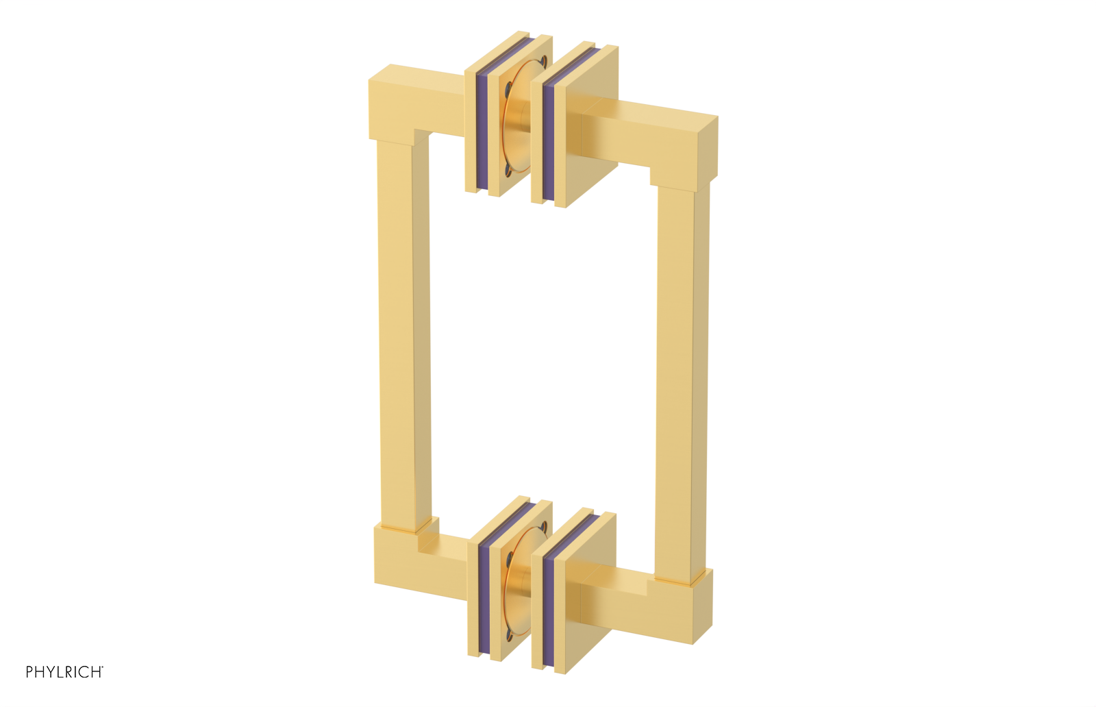 JOLIE - 8" Double Sided Shower Pull with "Purple" Accents 222S-93-08