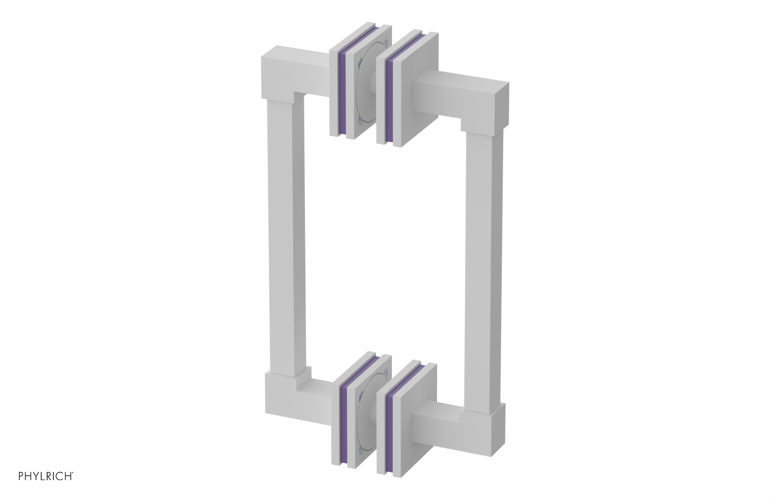 JOLIE - 8" Double Sided Shower Pull with "Purple" Accents 222S-93-08