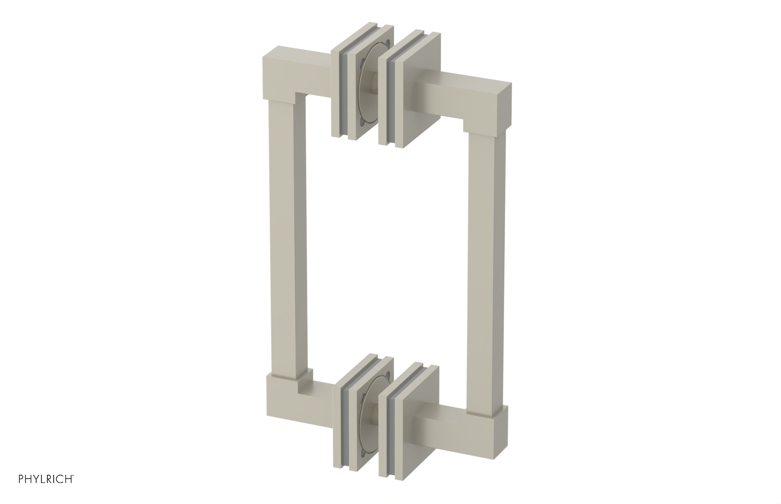 JOLIE - 8" Double Sided Shower Pull with "Grey" Accents 222S-93-08