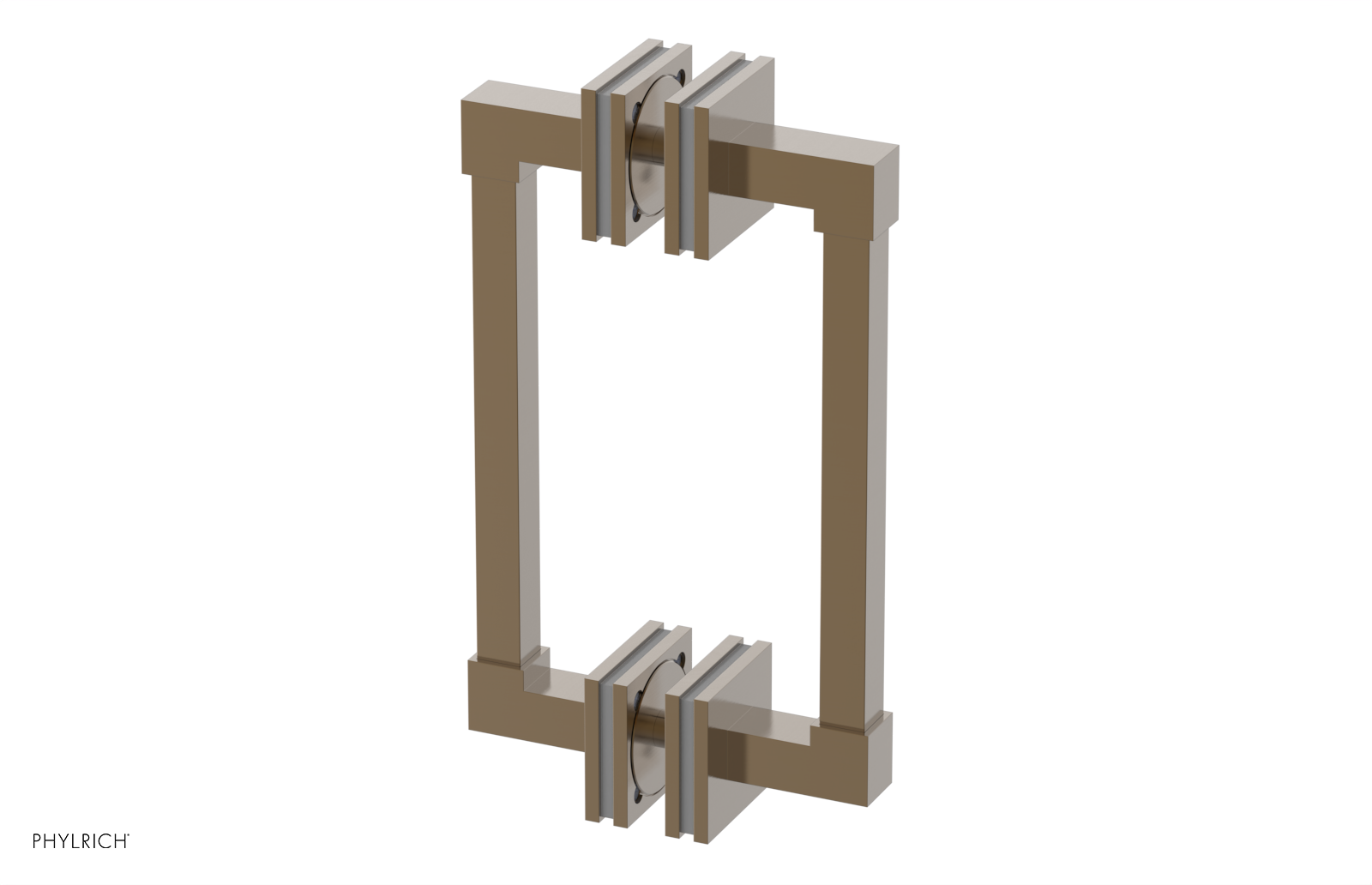 JOLIE - 8" Double Sided Shower Pull with "Grey" Accents 222S-93-08