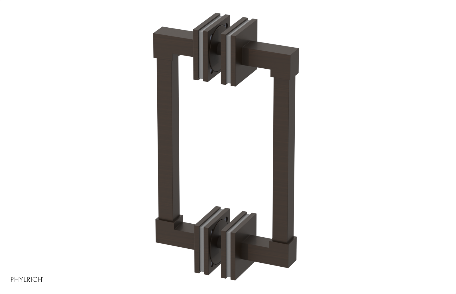 JOLIE - 8" Double Sided Shower Pull with "Grey" Accents 222S-93-08