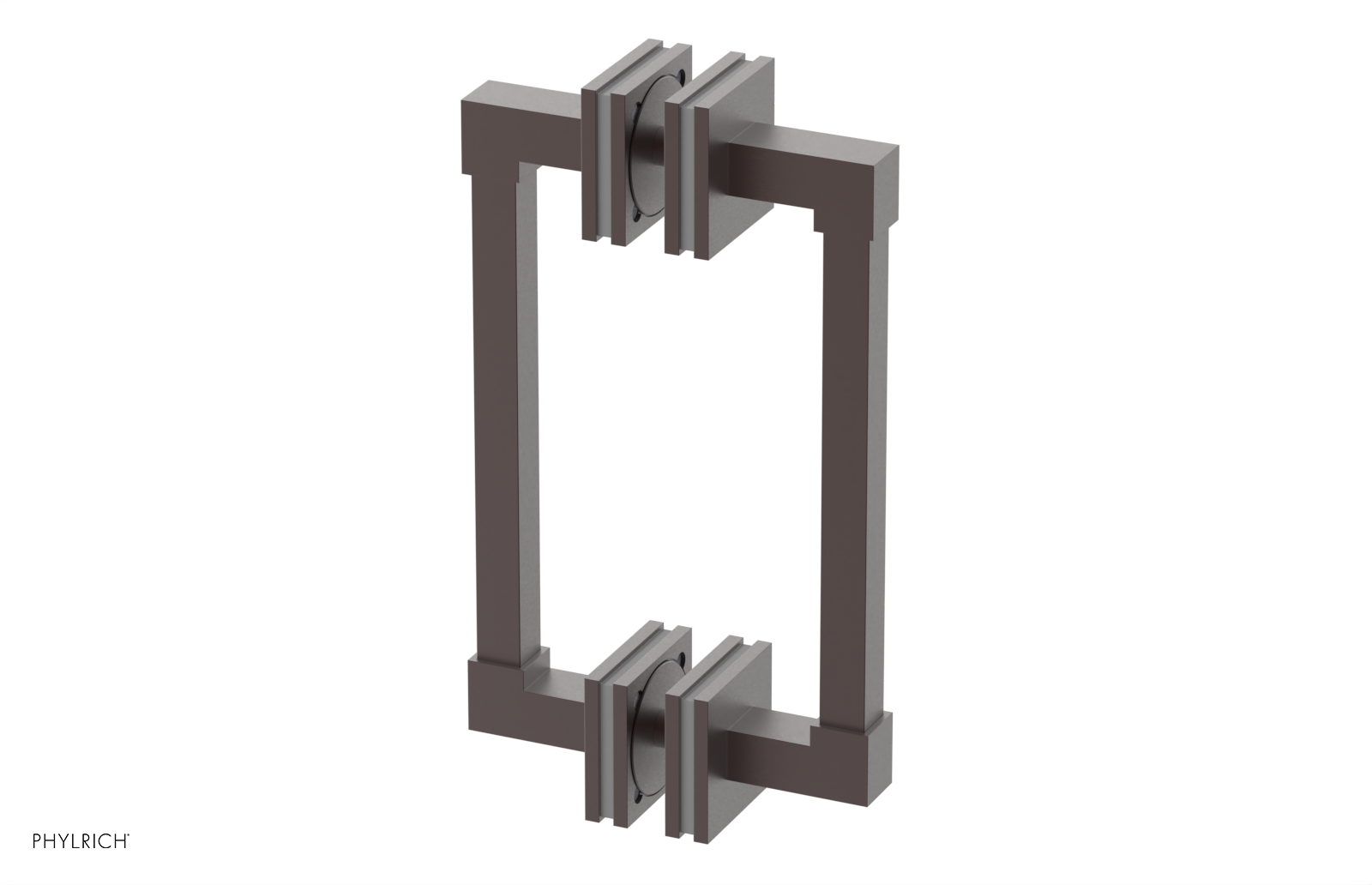 JOLIE - 8" Double Sided Shower Pull with "Grey" Accents 222S-93-08