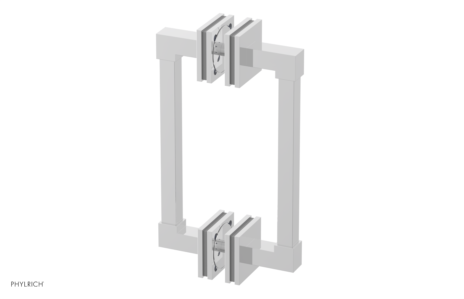 JOLIE - 8" Double Sided Shower Pull with "Grey" Accents 222S-93-08