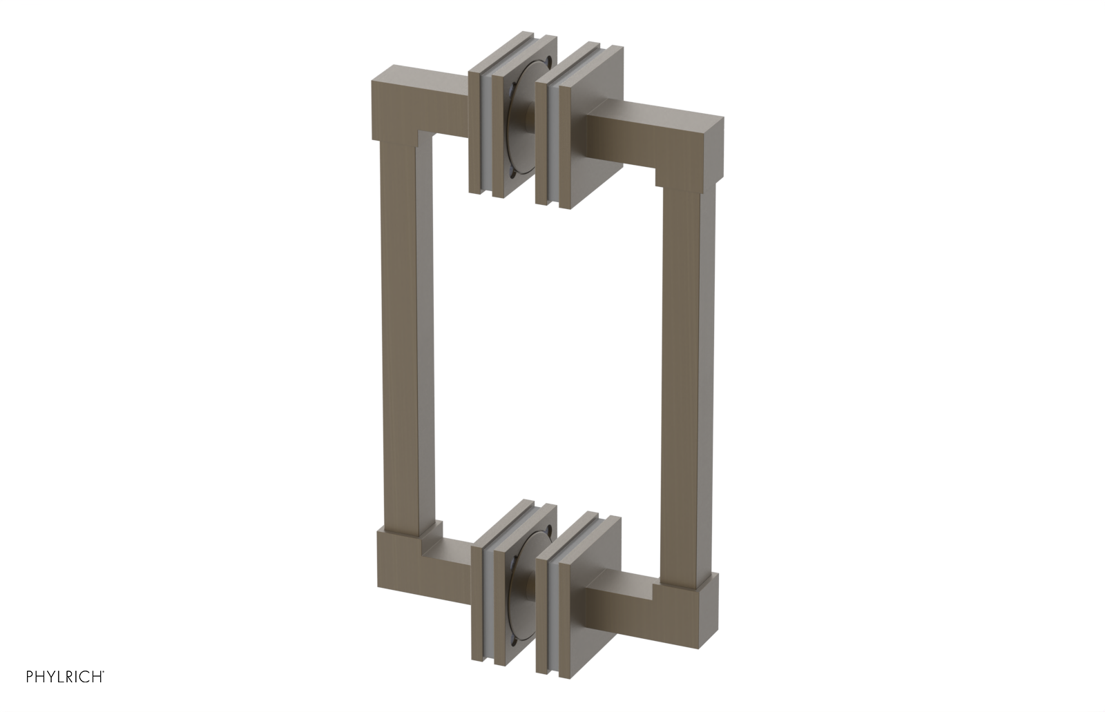 JOLIE - 8" Double Sided Shower Pull with "Grey" Accents 222S-93-08