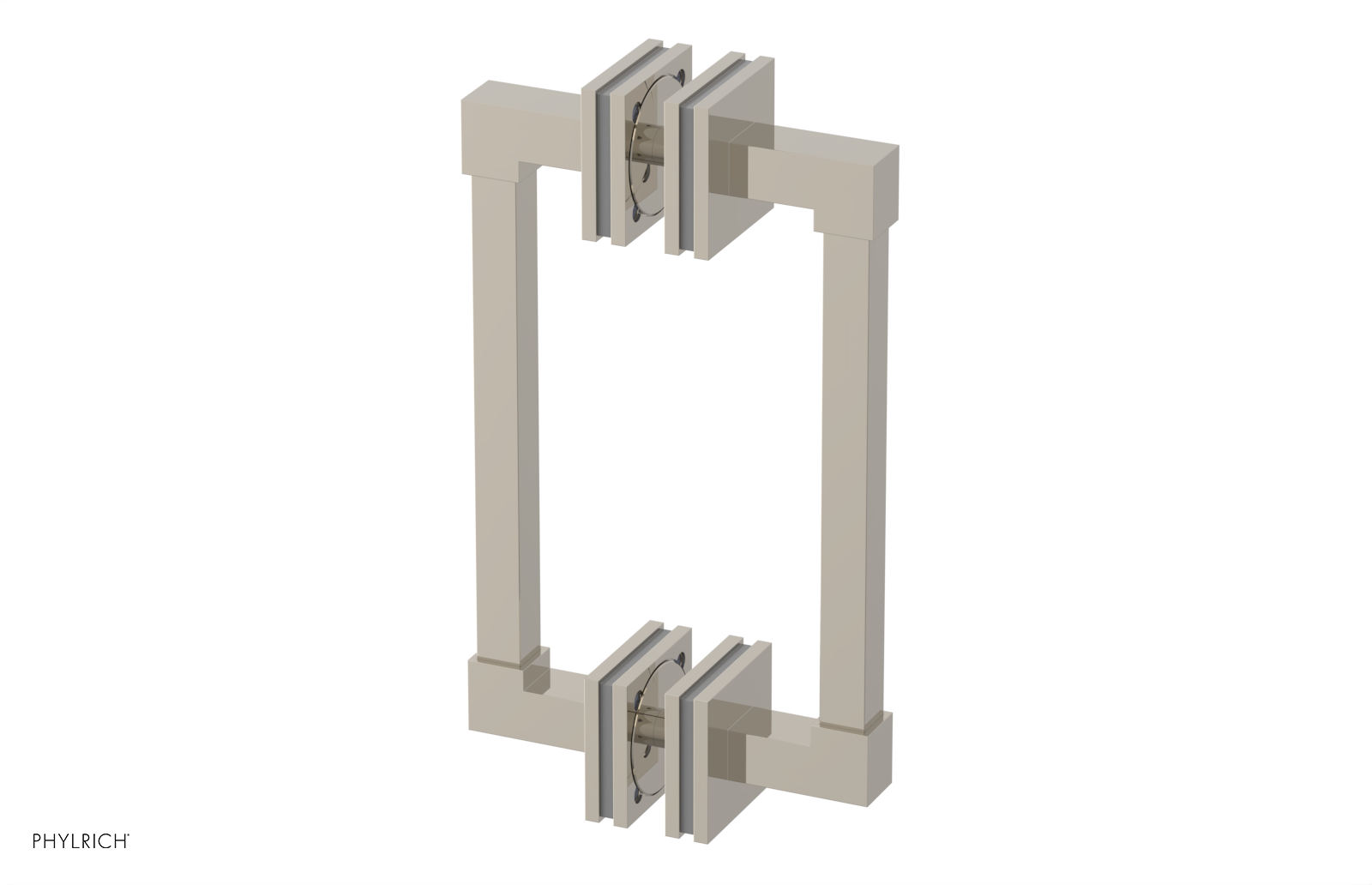 JOLIE - 8" Double Sided Shower Pull with "Grey" Accents 222S-93-08