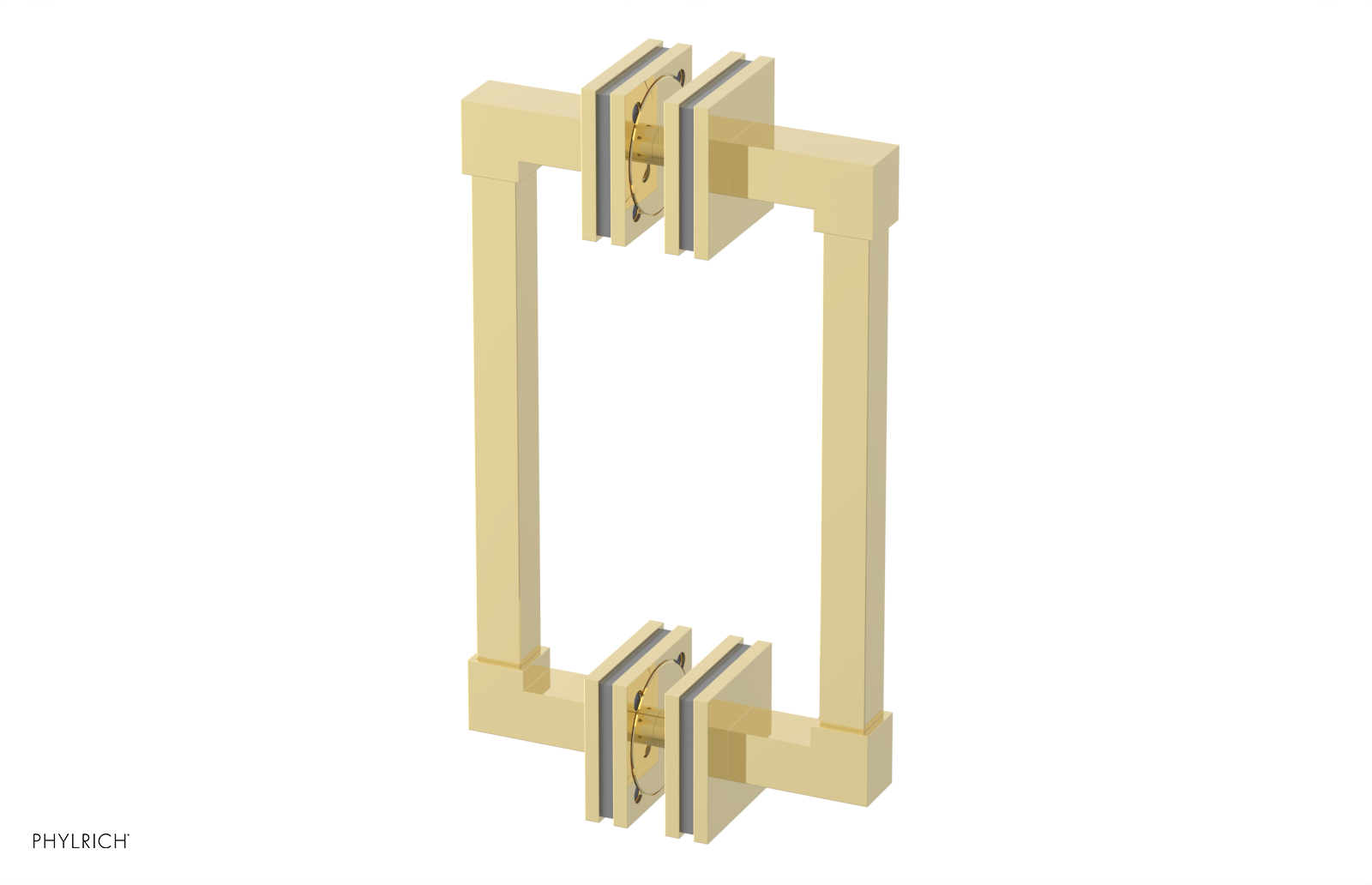 JOLIE - 8" Double Sided Shower Pull with "Grey" Accents 222S-93-08