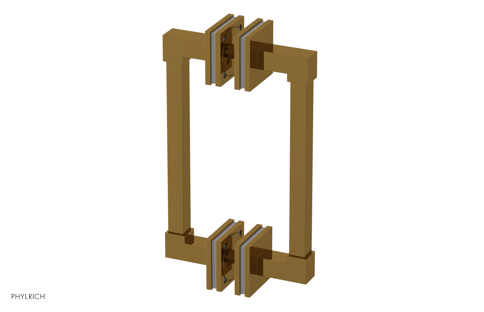 JOLIE - 8" Double Sided Shower Pull with "Grey" Accents 222S-93-08