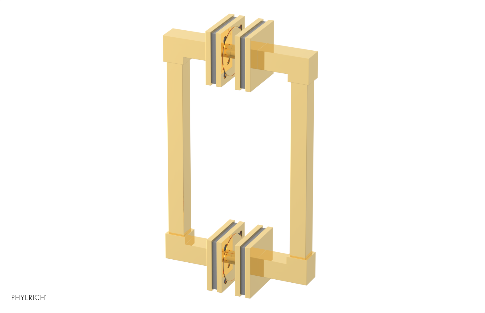 JOLIE - 8" Double Sided Shower Pull with "Grey" Accents 222S-93-08