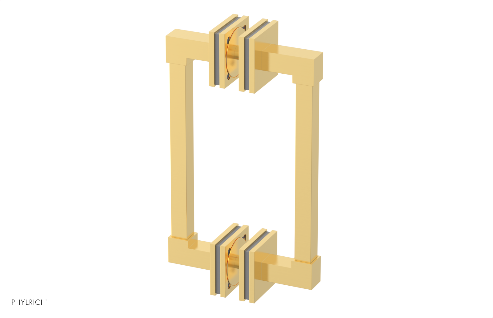 JOLIE - 8" Double Sided Shower Pull with "Grey" Accents 222S-93-08