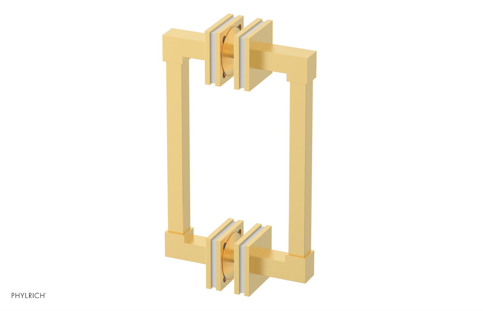 JOLIE - 8" Double Sided Shower Pull with "White" Accents 222S-93-08