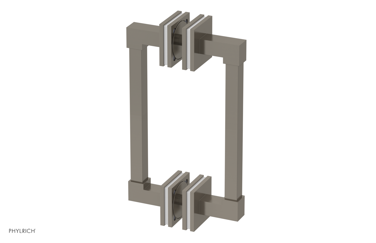 JOLIE - 8" Double Sided Shower Pull with "White" Accents 222S-93-08