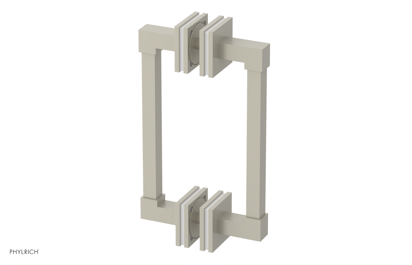 JOLIE - 8" Double Sided Shower Pull with "White" Accents 222S-93-08