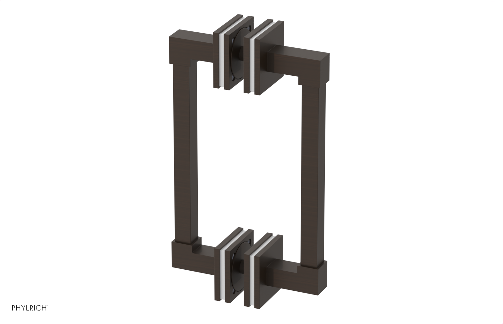 JOLIE - 8" Double Sided Shower Pull with "White" Accents 222S-93-08