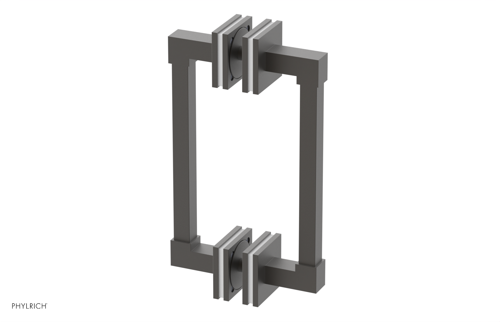 JOLIE - 8" Double Sided Shower Pull with "White" Accents 222S-93-08