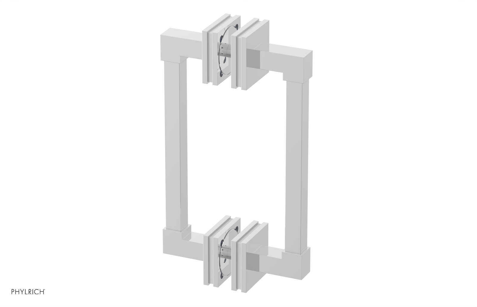 JOLIE - 8" Double Sided Shower Pull with "White" Accents 222S-93-08