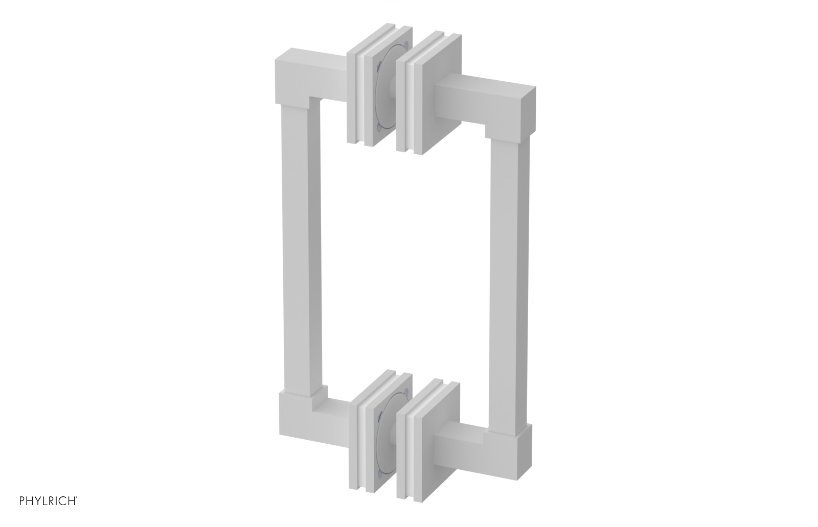 JOLIE - 8" Double Sided Shower Pull with "White" Accents 222S-93-08