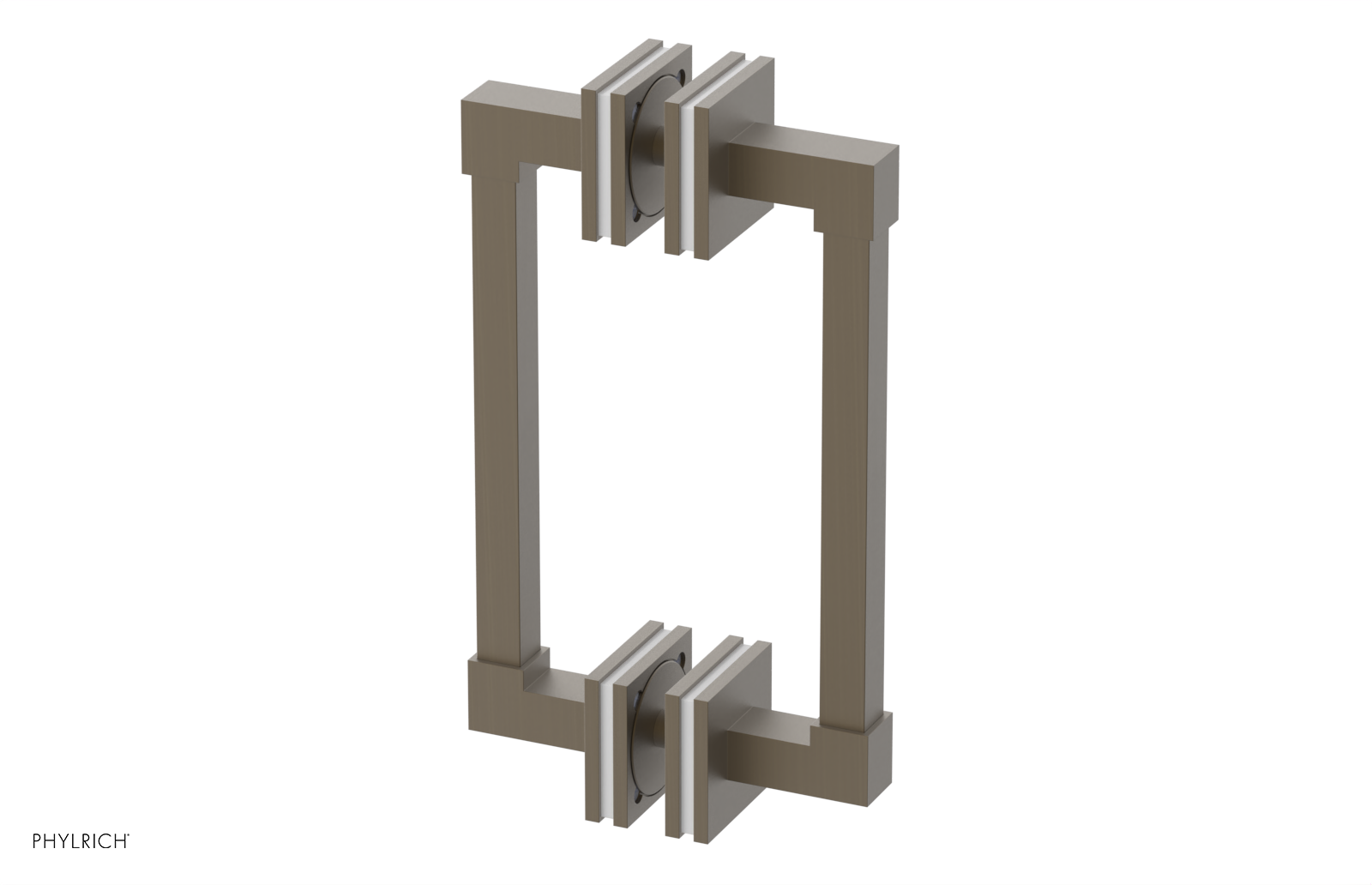 JOLIE - 8" Double Sided Shower Pull with "White" Accents 222S-93-08