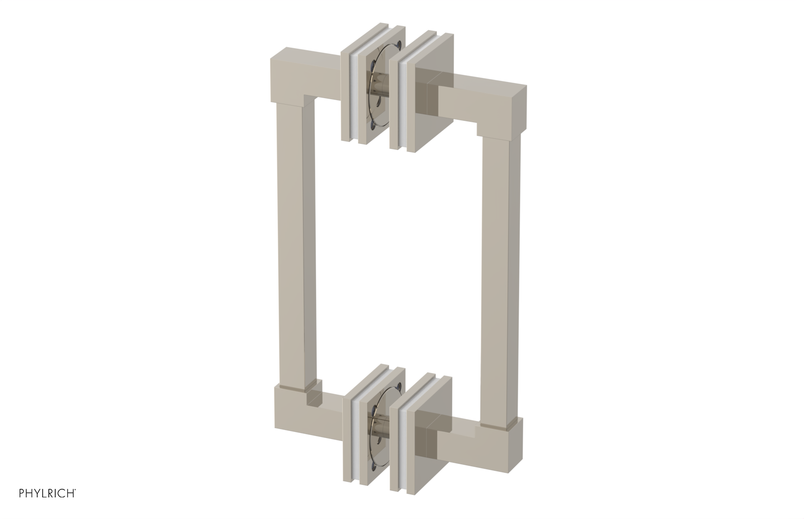 JOLIE - 8" Double Sided Shower Pull with "White" Accents 222S-93-08