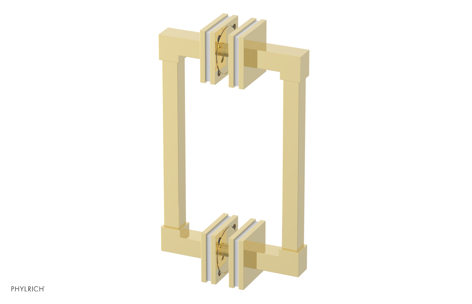 JOLIE - 8" Double Sided Shower Pull with "White" Accents 222S-93-08