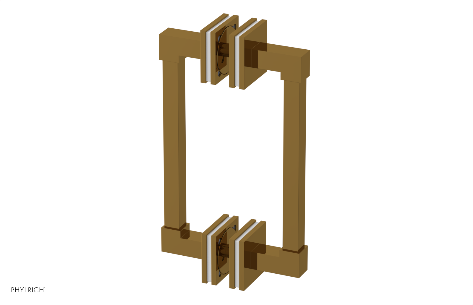 JOLIE - 8" Double Sided Shower Pull with "White" Accents 222S-93-08