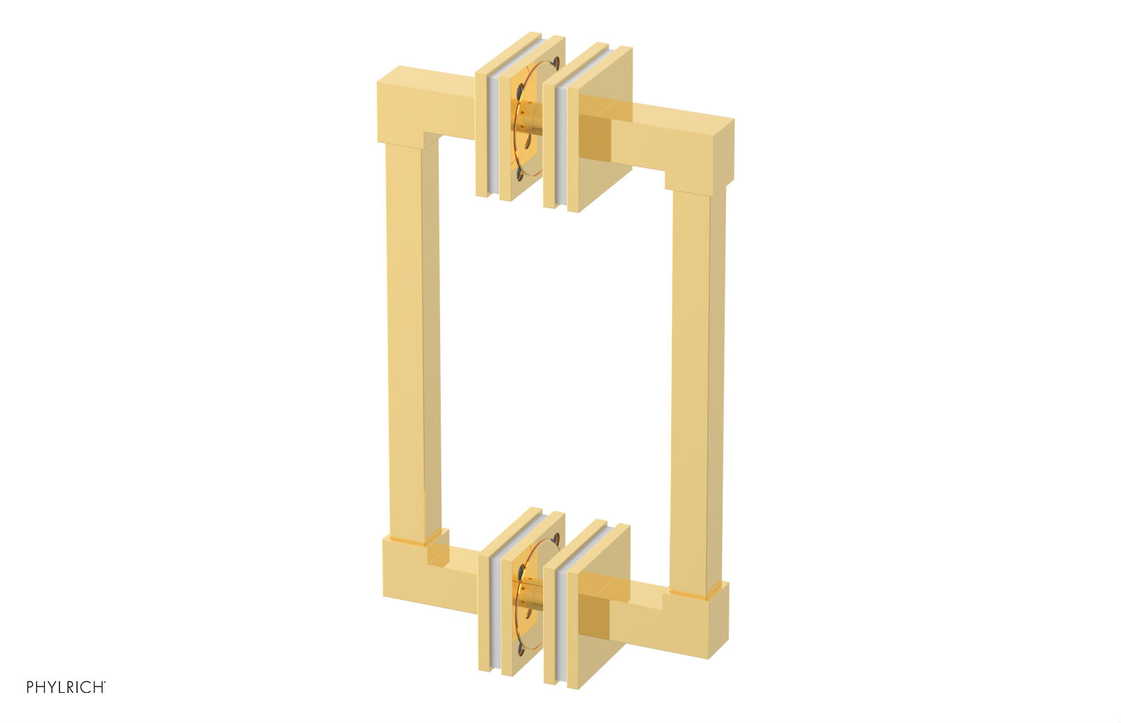 JOLIE - 8" Double Sided Shower Pull with "White" Accents 222S-93-08