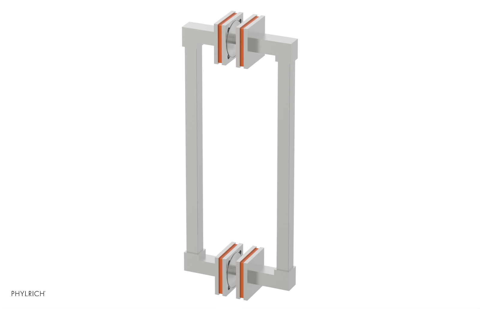 JOLIE - 12" Double Sided Shower Pull with "Orange" Accents 222S-93-12