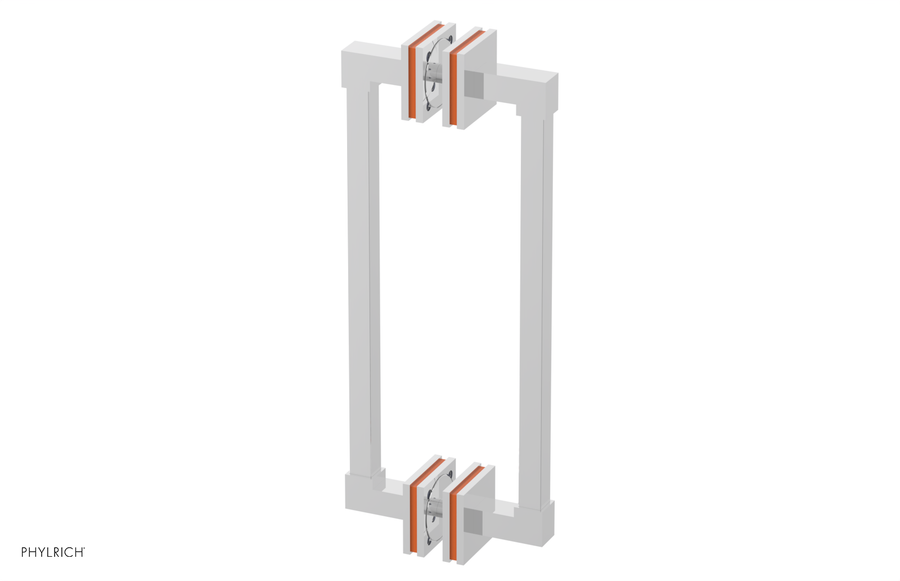JOLIE - 12" Double Sided Shower Pull with "Orange" Accents 222S-93-12