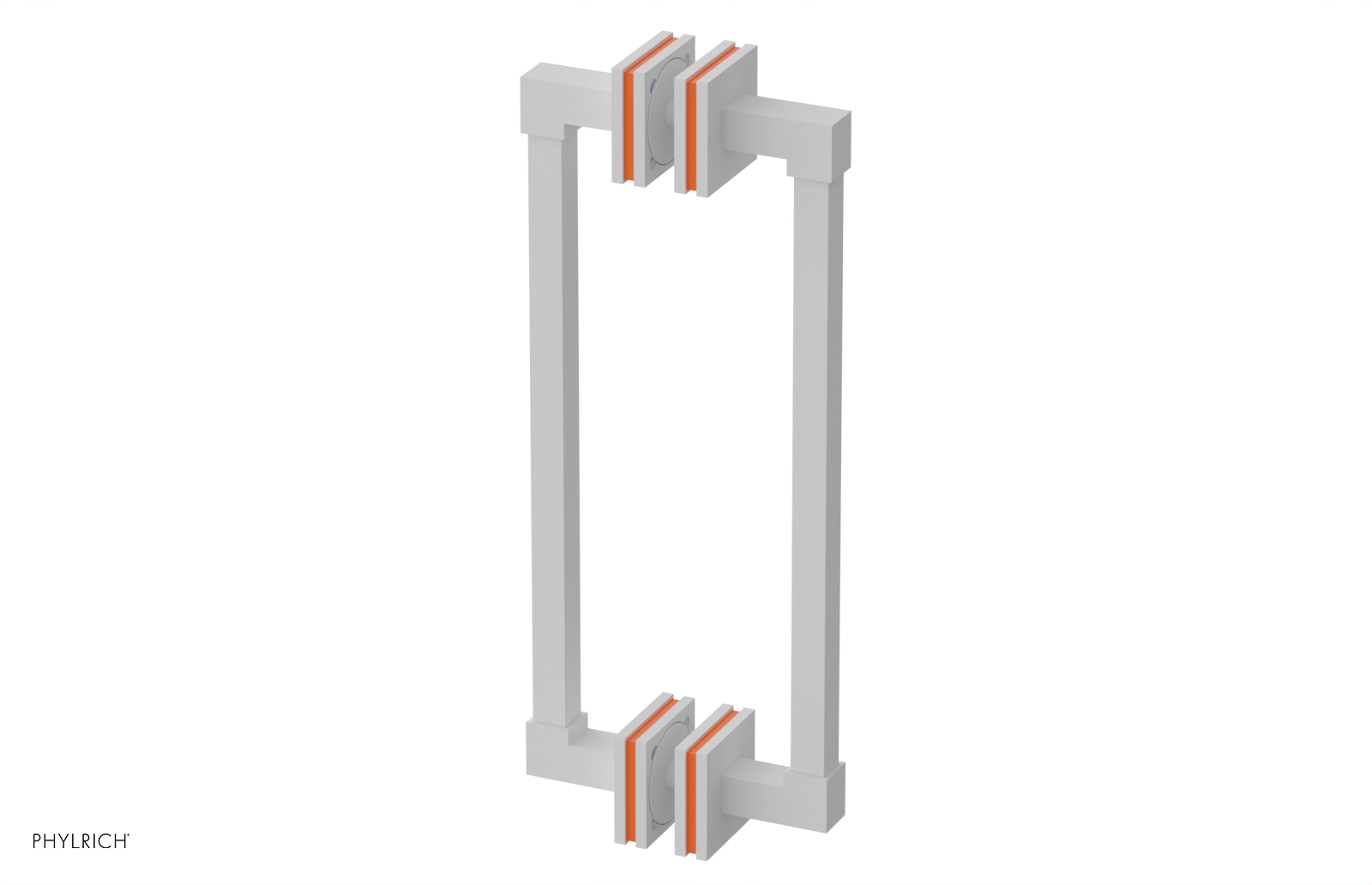 JOLIE - 12" Double Sided Shower Pull with "Orange" Accents 222S-93-12