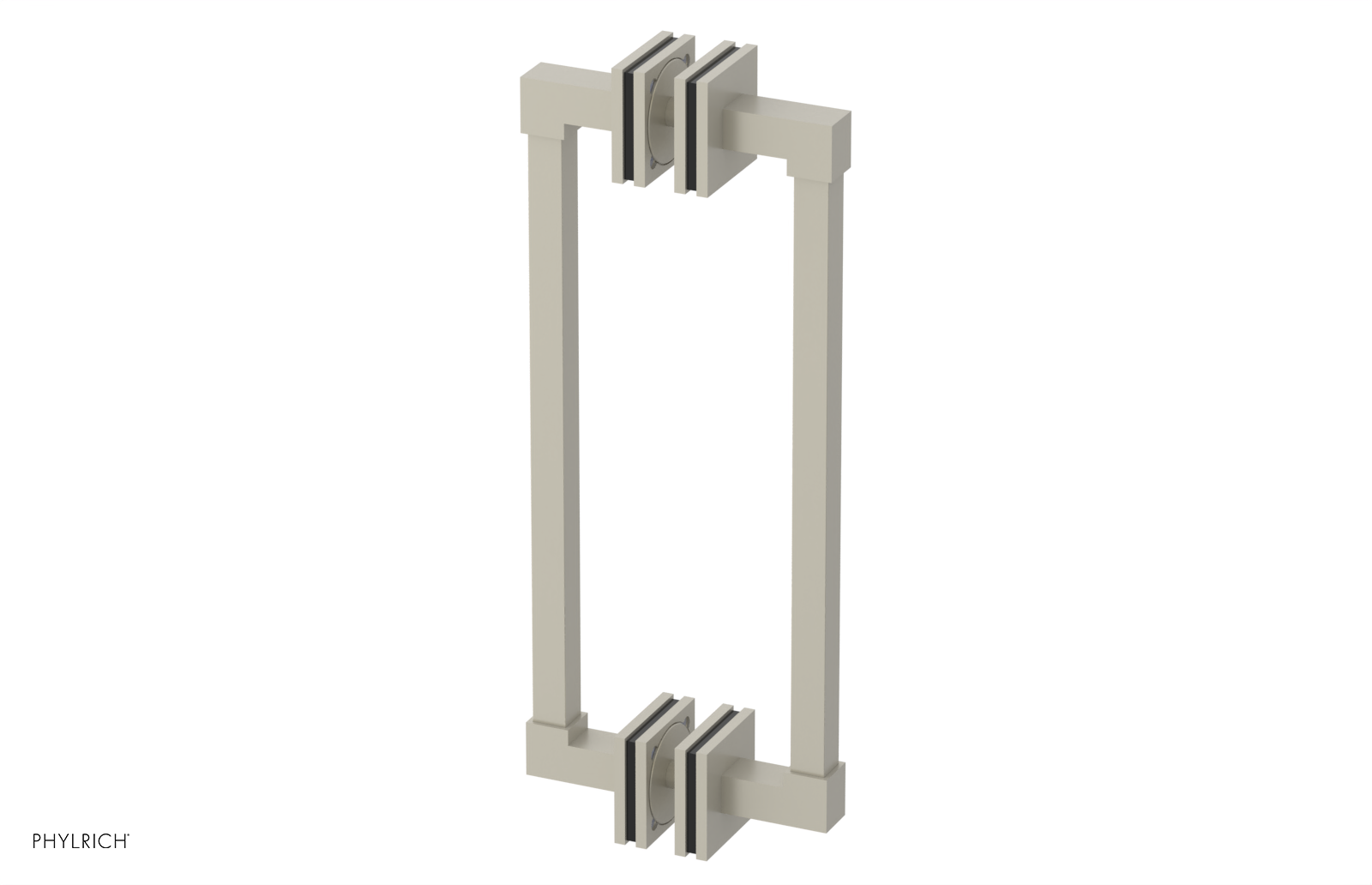 JOLIE - 12" Double Sided Shower Pull with "Black" Accents 222S-93-12