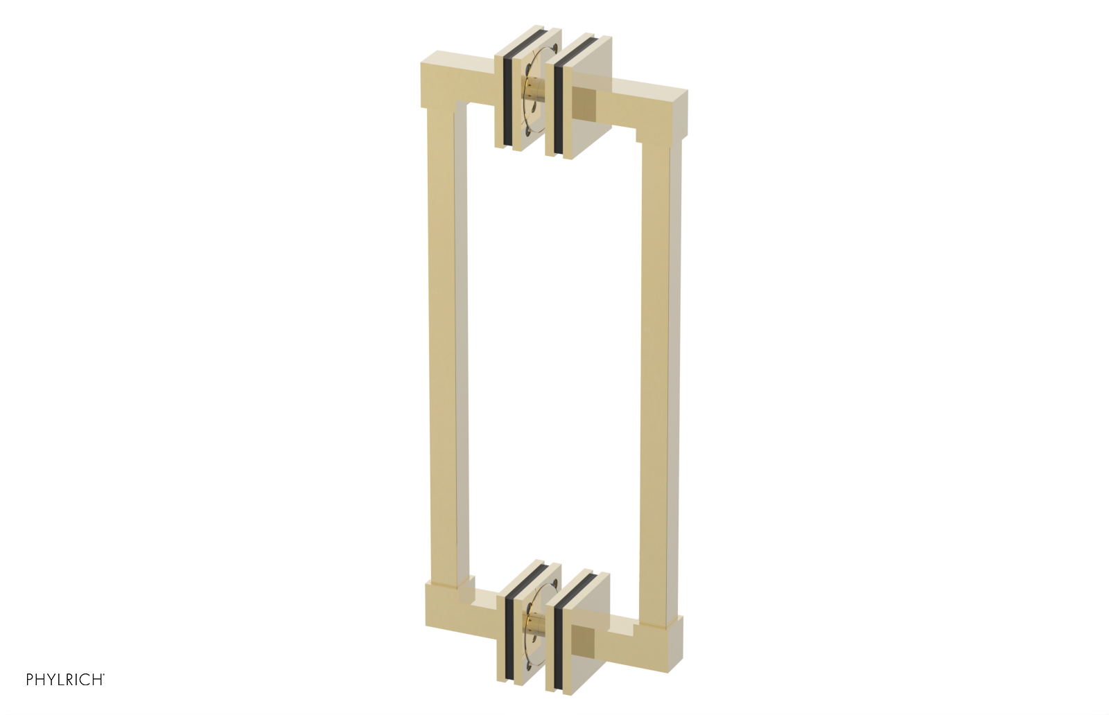 JOLIE - 12" Double Sided Shower Pull with "Black" Accents 222S-93-12