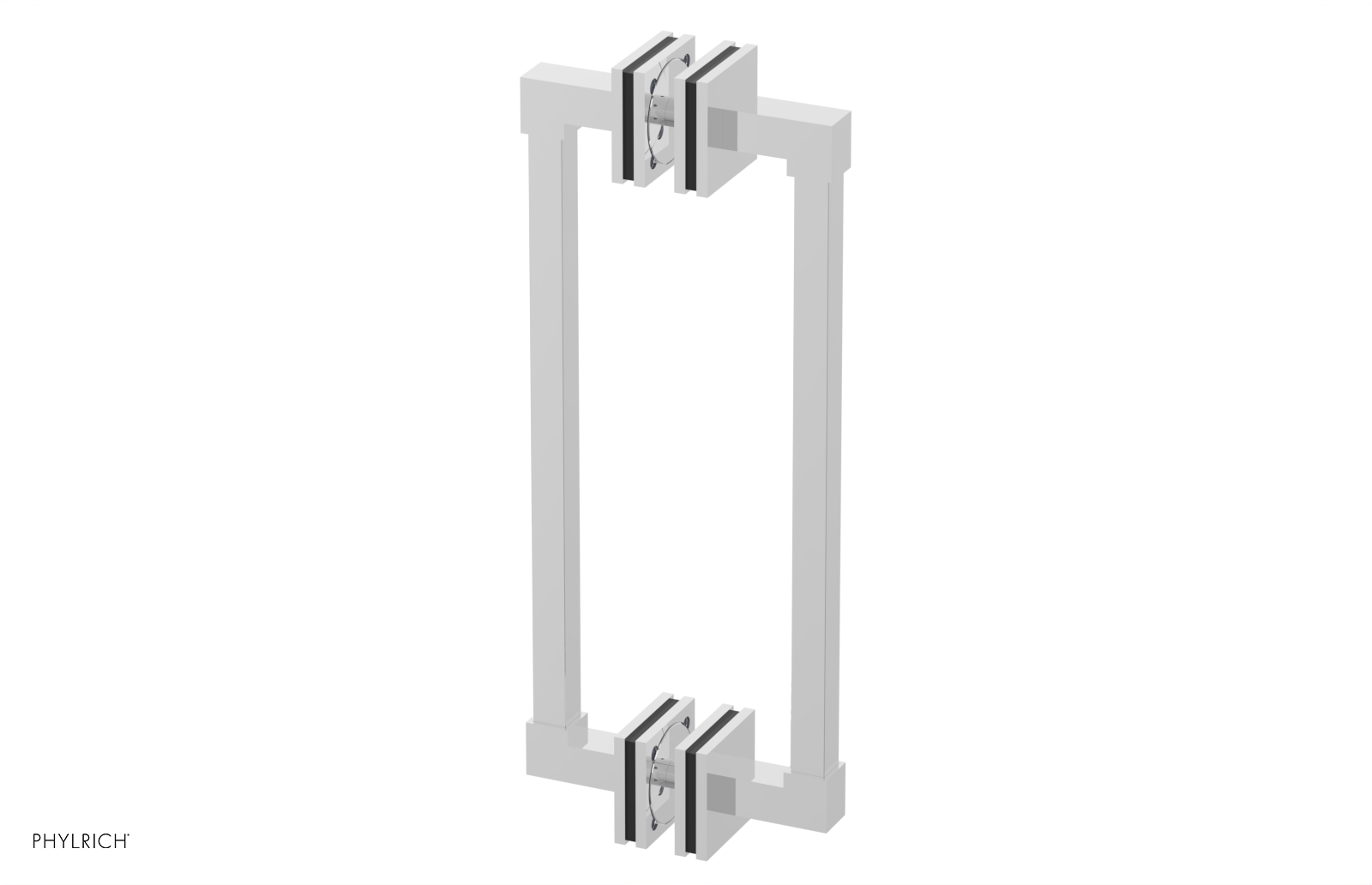 JOLIE - 12" Double Sided Shower Pull with "Black" Accents 222S-93-12