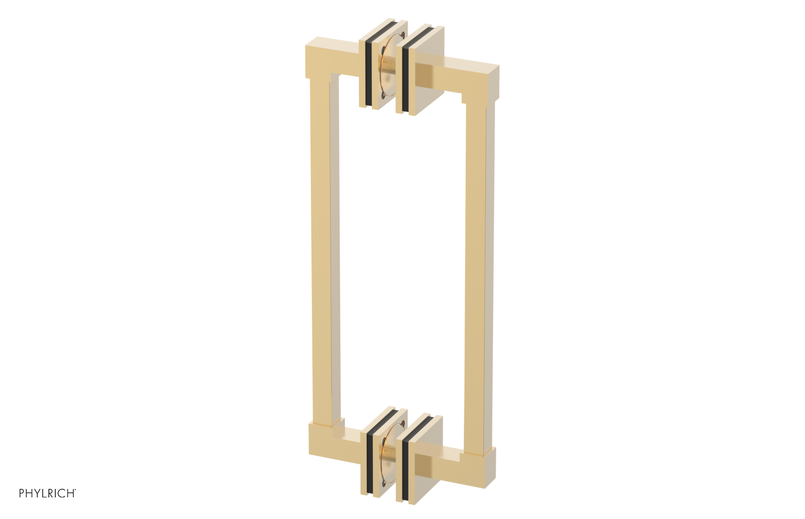 JOLIE - 12" Double Sided Shower Pull with "Black" Accents 222S-93-12