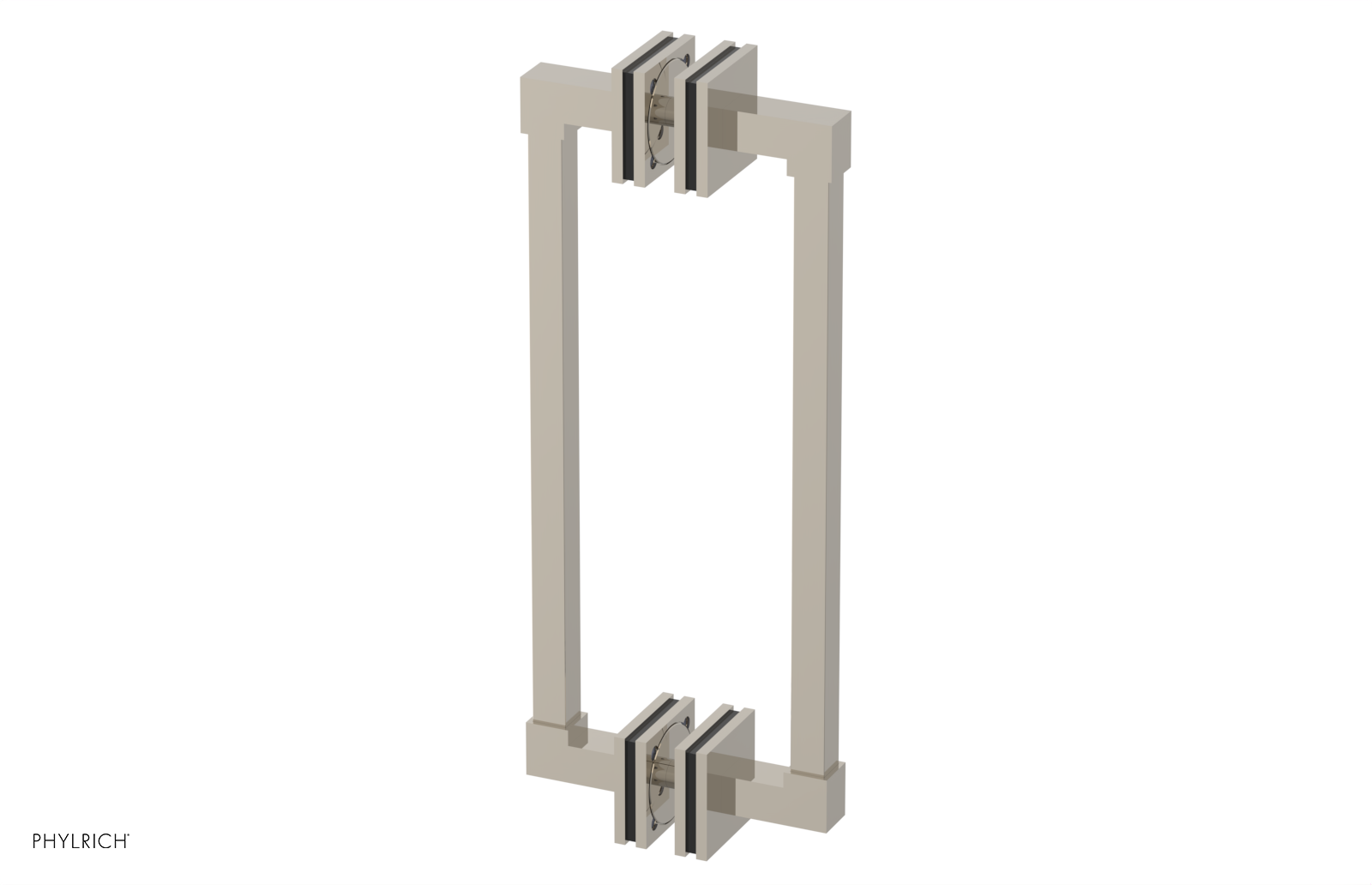 JOLIE - 12" Double Sided Shower Pull with "Black" Accents 222S-93-12