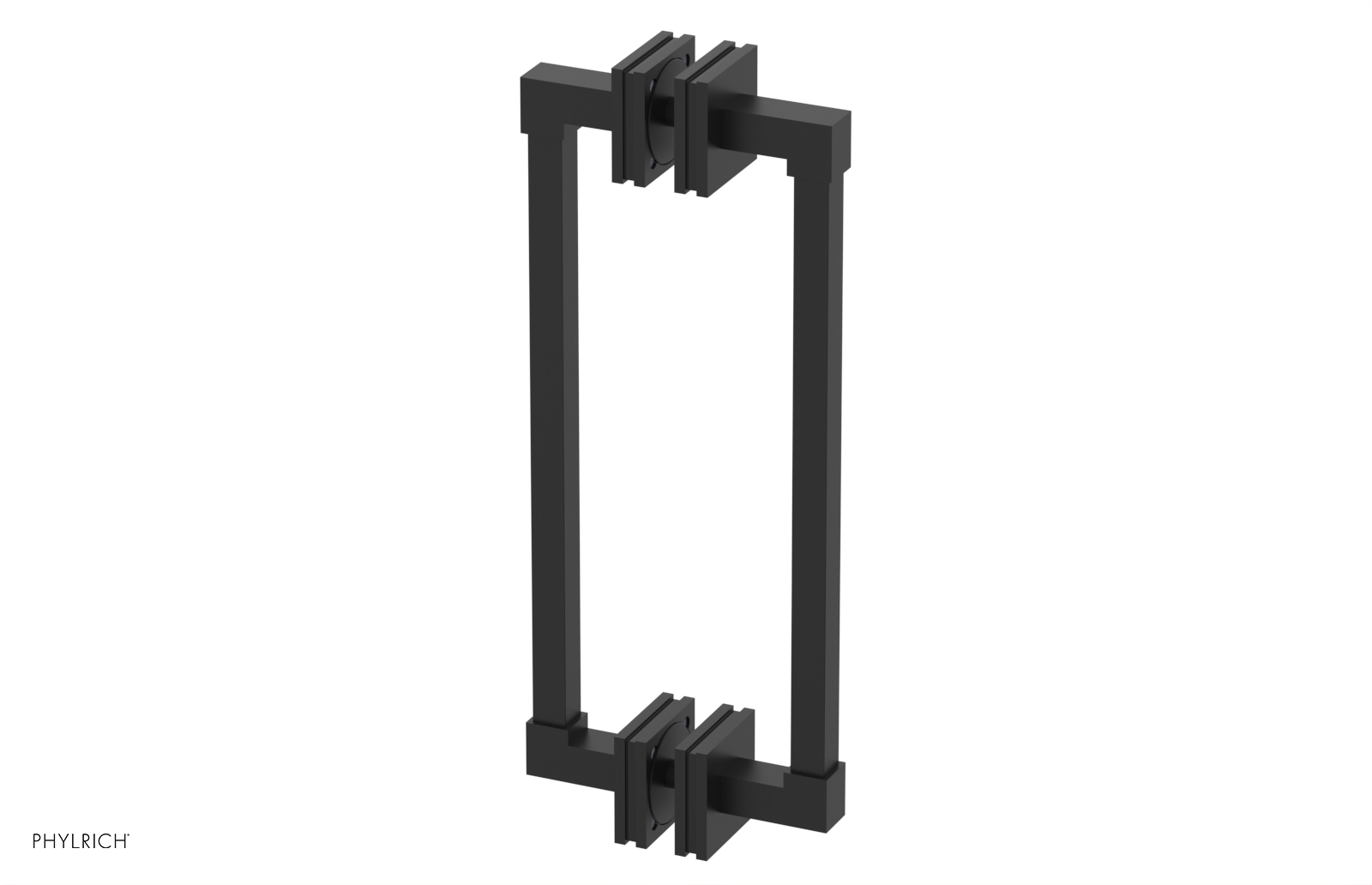 JOLIE - 12" Double Sided Shower Pull with "Black" Accents 222S-93-12