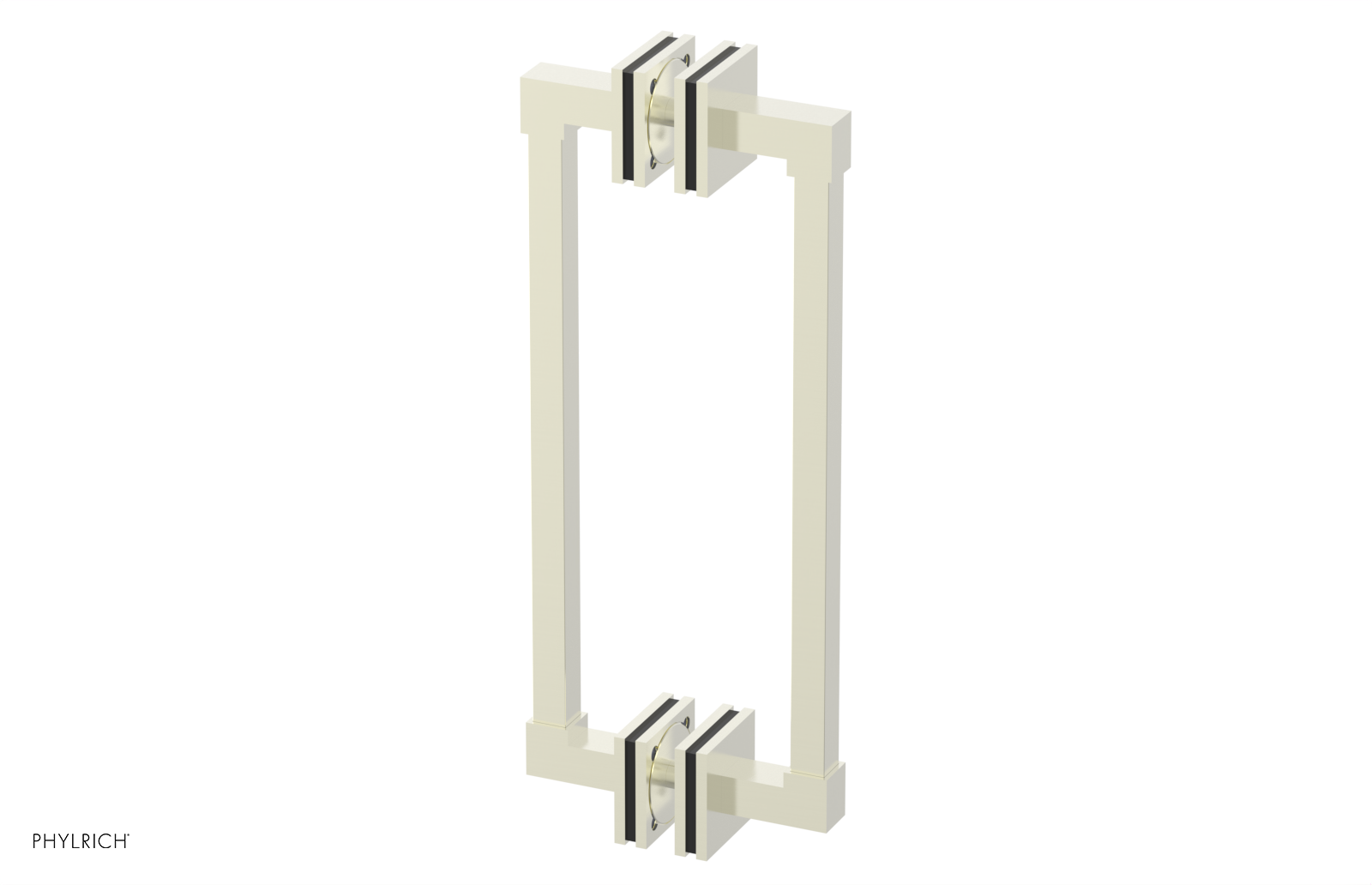 JOLIE - 12" Double Sided Shower Pull with "Black" Accents 222S-93-12