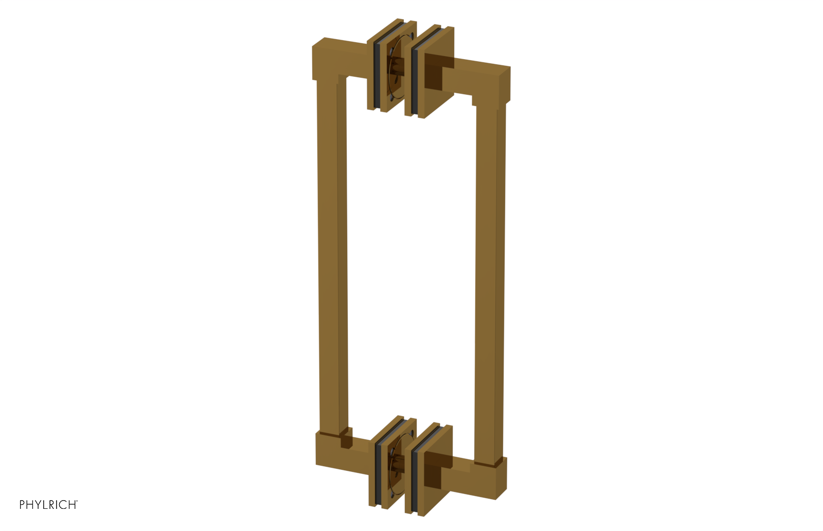 JOLIE - 12" Double Sided Shower Pull with "Black" Accents 222S-93-12