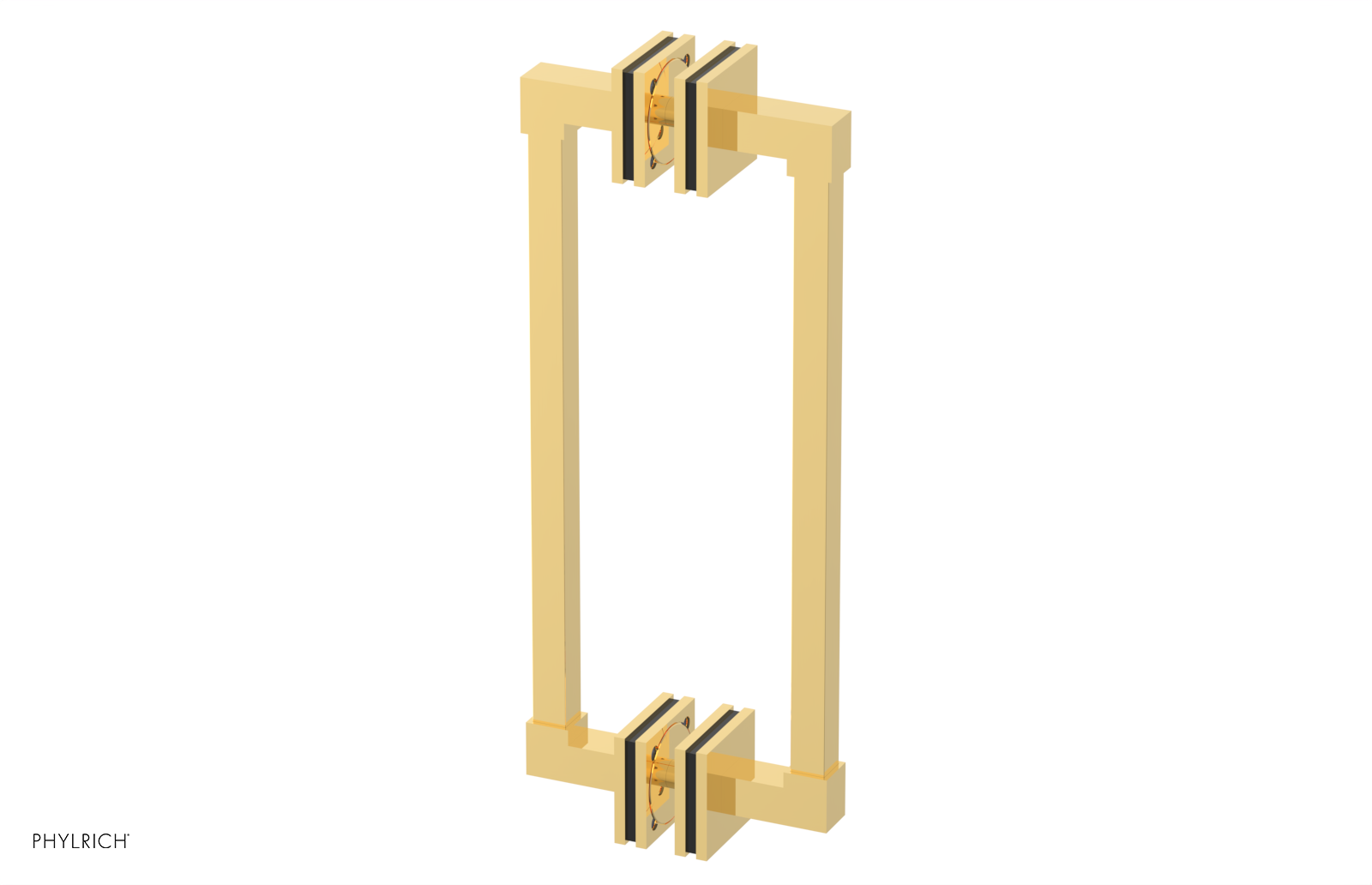 JOLIE - 12" Double Sided Shower Pull with "Black" Accents 222S-93-12