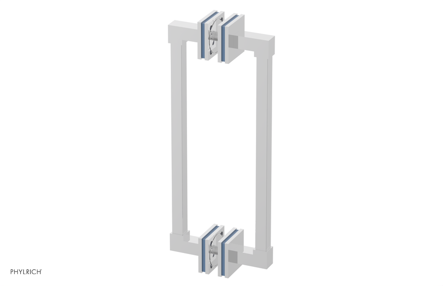 JOLIE - 12" Double Sided Shower Pull with "Light Blue" Accents 222S-93-12